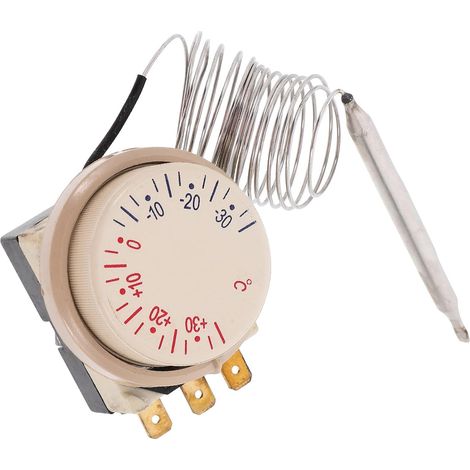Thermostat Matériau Plastique et Cuivre Réglable pour Réfrigérateur et Armoire Frigorifique Contrôle Précis de 30℃ à 30℃ pour Environnements Commerciaux (1/5)
