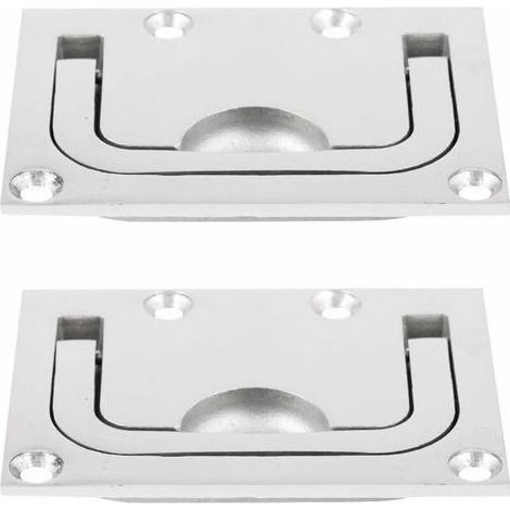 2pcs Poignée De Traction en Acier Inoxydable 316 Loquets Trappe Bateau Porte De Cabine (1/5)