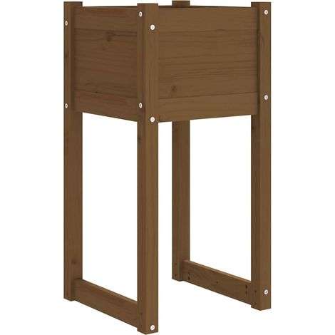 Maison Exclusive - Pflanzkübel Honigbraun 40x40x81 cm Massivholz (1/5)