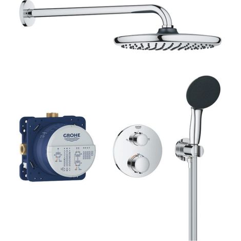 Grohe Precision - Conjunto de ducha con termostato empotrado, diámetro 25 cm, cromo 34883000 (1/5)