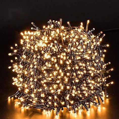 Guirnalda de luces LED de 20 m – Cable flexible, luz blanca cálida, bajo voltaje, ideal para Navidad, bodas y decoración de interiores.