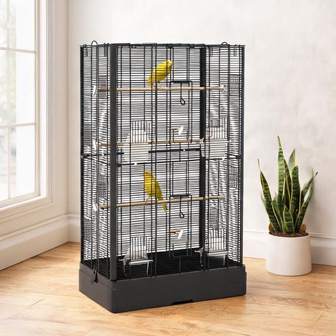 Cage pour oiseaux en acero Madera de Abeto 61 x 36,5 x 98 cm (1/5)