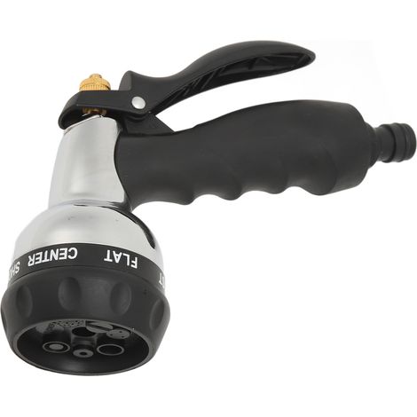 Pistolet d'arrosage en alliage de zinc, 7 modes réglables, pour le lavage de voiture, jet haute pression, contrôle du débit, pistolet portatif (1/5)