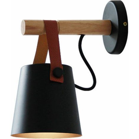 Kids Wall Light Nordic Modern Design Wooden LED Wall Sconce Indoor Light Fixture for Bedroom Living Room E27 (1/5)