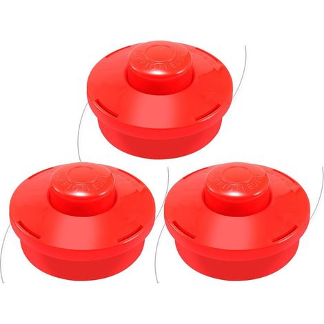 3X Tête de débroussailleuse universelle fil nylon (3X Rouge) (1/5)