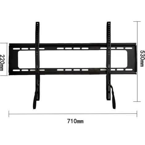 Soporte de pared fijo para TV - Compatible con televisores de 37 a 86 pulgadas - Universal, hasta 100 kg - Incluye hardware de montaje