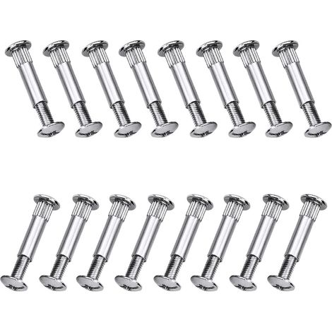 Vis Assemblage Meuble, Vis de Connexion avec Boulon, M4 Vis Assemblage Meuble, pour l'Assemblage De Meubles, d'Armoires, de Placards, de Panneaux de Bois (1/5)