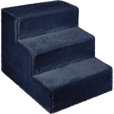 Hundetreppe mit 3 Stufen, Holzrahmen, gepolsterten Stufen, für Sofa und Bett (1/5)