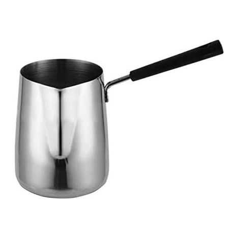 Duftwachs-Schmelztopf mit langem Griff, Duftwachs-Schmelztopf aus Metall, Kaffeekanne, Milchaufschäumer für Latte Macchiato, 350 ml