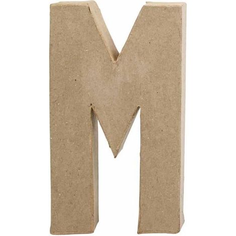 Lettre décorative - réf 26612 - Papier mâché - Beige - Intérieur
