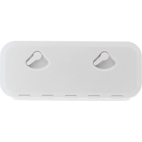 Trappe de pont de visite avec couvercle articulé 180°, anti-UV, serrure pour bateau marin, 24 x 9,5 pouces (blanc) (1/5)