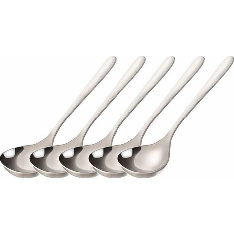 5 x 7.8'' Round Stock Spoons, Long Handled Soup Spoons