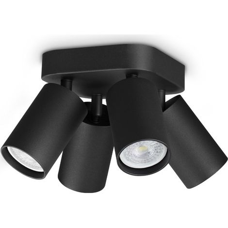 Ideal Lux DYNAMITE Spots de plafond noirs, 4 ampoules GU10 (1/2)