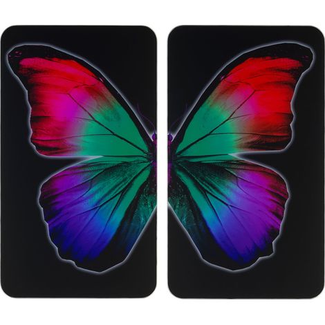 Glasabdeckplatte Universal Butterfly by Night 2er Set (1/4)