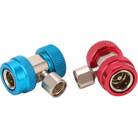 Adaptateurs coupleurs rapides R134a acier inox brass kit conversion 1/4 pouce femelle 1/2 pouce male pour durite manomètre climatisation auto (1/5)