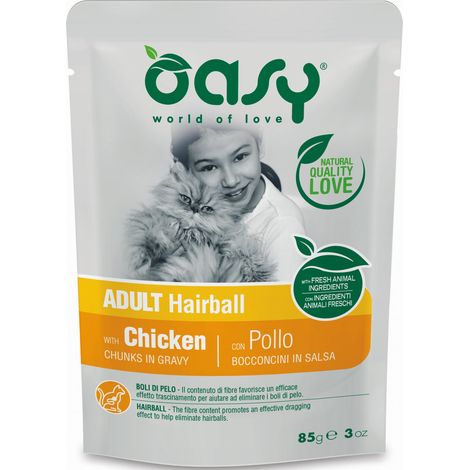Oasy Lebensphase Katzenbeutel 85 g – Anti-Haarballen 85 g