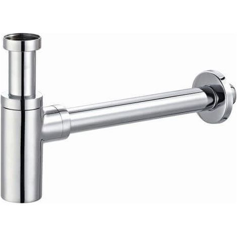 Siphon Lavabo Design Totem Tubulaire - Laiton chromé (1/2)