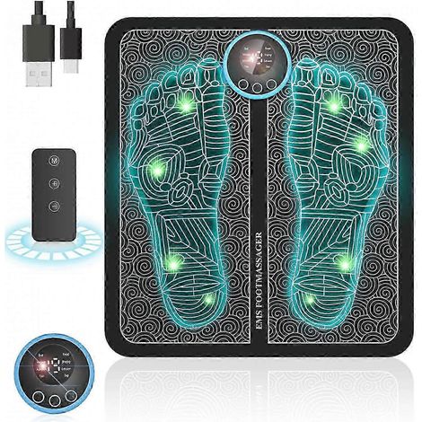 Appareil de massage des pieds pour la neuropathie, stimulateur EMS pour les pieds, masseur de pieds pour la fasciite plantaire, coussin de massage des pieds sans fil pour la relaxation musculaire (1/4)