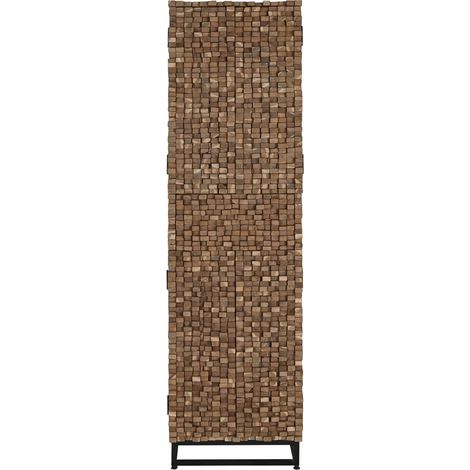 Armario Teca Reciclada 50X45X180 2 Puert 1 Caj (1/5)