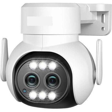 5G WiFi 4G Sim IP-Kamera, Dual-Objektiv, optischer Zoom, 360° PTZ-Überwachungskamera für den Außenbereich, automatische Verfolgung, Videoüberwachung, Farbnachtsicht (4MP 128G WiFi)