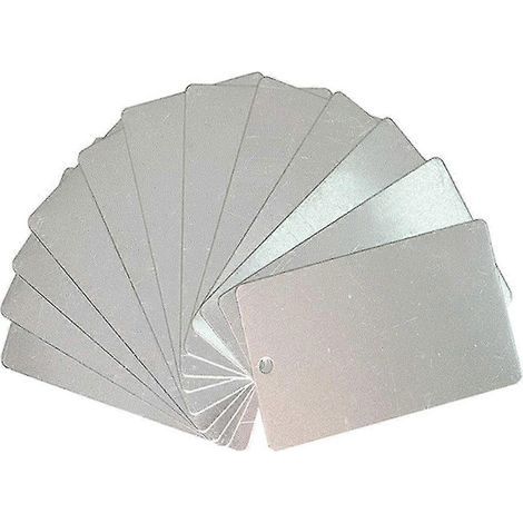 Étiquettes métalliques pour plantes, arbres et jardin, étiquettes métalliques extérieures à estamper (lot de 50) (1/4)
