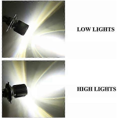 ampoule LED H4 Ba20d pour phare de moto, puce CSP, lentille de croisement/route, feu antibrouillard, accessoire pour scooter et moto, 12 V (1/5)