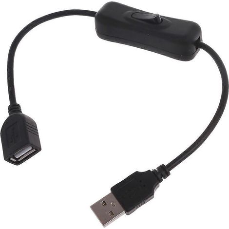 Interrupteur Marche/Arrêt avec Câble pour Lampe USB, Ventilateur USB - Adaptateur Secteur ON/OFF (1/4)