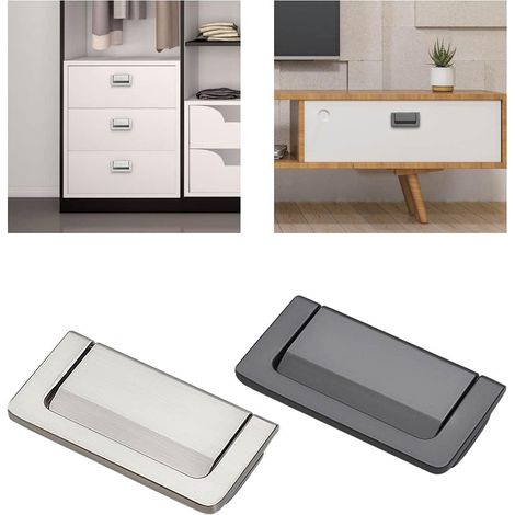 Poignée De Porte Coulissante Adhésive - Poignée Adhésive - 2 Poignées d'Armoire Sans Poinçon - Poignées Anti-Humidité Et Antirouille Pour Armoire (1/5)