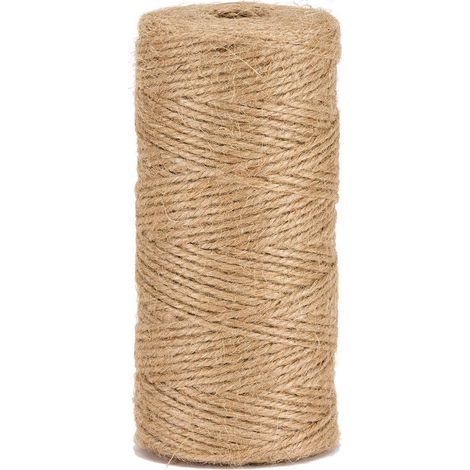 [JAMAIS UTILISÉ] La cordeline Ficelle Jute Naturel, Ø1.5mm ±400m pour Le Jardinage, Bricolage, activités manuelles, Naturelle, (1/4)
