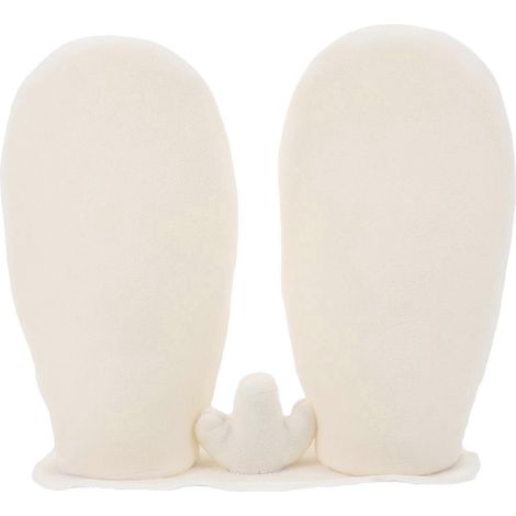Ornements en tissu blanc en forme d'oreilles de lapin pour moto, 1 pièce (1/5)