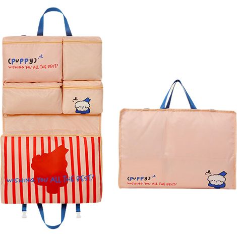 Underwear Organizer, Travel Storage Bag, Bra Packing Case, Foldable Design, Large Capacity, Closet Dorm Hotel Use, Travel Pouch for Undergarments, 17.72x29.13 (1/4)