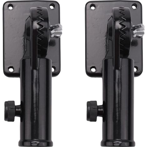 Support de Mât RéGlable Multifonctionnel 2 en 1 Support de Tout Temps en Robuste RéSistant au Vent (Noir) (1/5)