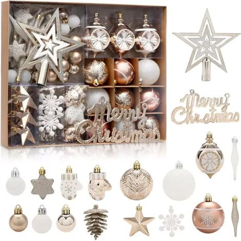 Set mit 70 Weihnachtskugeln, Weihnachtskugel-Ornamente (1/4)