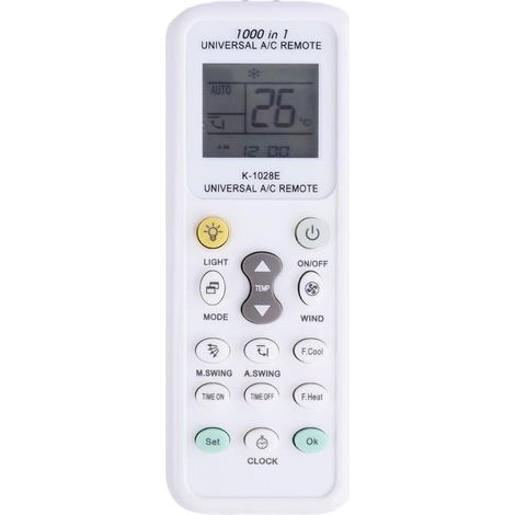 Telecommande Universelle clim, Télécommande Universelle pour Climatisation avec 1000 Codes, Compatible avec 99,99% des Climatiseurs, Écran LCD (1/5)