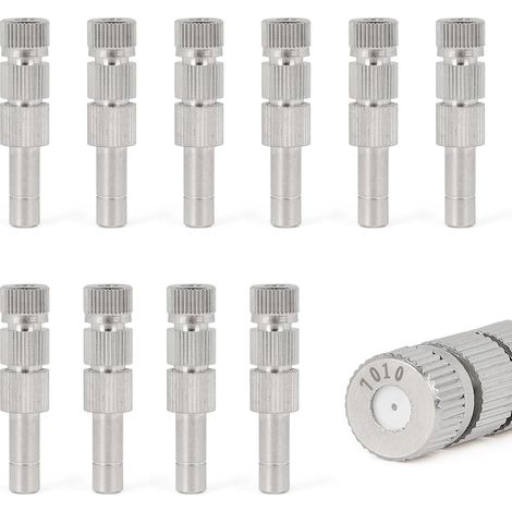 Confezione da 10 ugelli nebulizzatori in ceramica a bassa pressione da 0,7 mm, ugelli nebulizzatori in ottone con filtro per connettore da 6 mm (1/5)