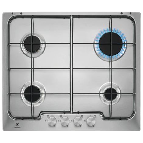 Electrolux PX640XV SoftLine Piano cottura a Gas 60 cm 4 Fuochi Acciaio Inossidabile Valvola Sicurezza colore Argento