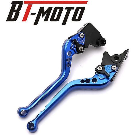 Leviers de frein et d'embrayage réglables (courts/longs) pour motos BMW F 850 GS, F850, F750, F750 GS, F900R, F900R/XR et F900XR (2018-2022) - Bleus (longs) (1/5)