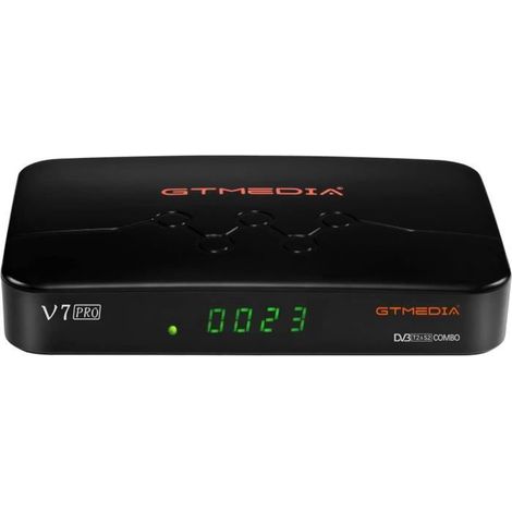 Décodeur Satellite - GT MEDIA - V7 Pro - DVB-S/S2/S2X + DVB-T/T2 - 1080p Full HD - Antenne WiFi USB
