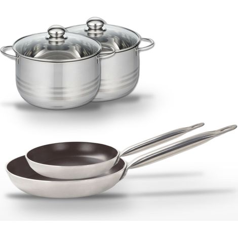 Lot Poêles 24/28 cm & Faitouts 20/24 cm Elo Bistro Line (1/5)