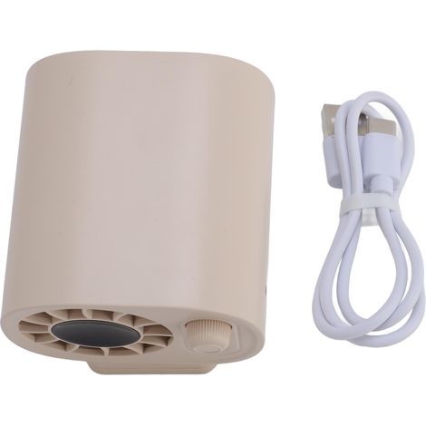 Clip-on fan for desk and umbrella – small portable fan with infinitely adjustable speed, apricot color (1/5)