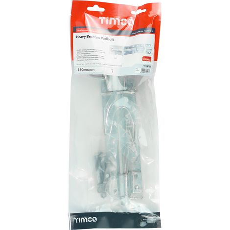 TIMCO Heavy Brenton Padbolt Hot Dipped Galvanised - 10"