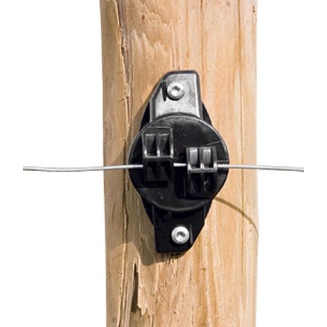 Isolatore a "W" Piccolo Nero per Legno Confezione 25 Pz. GALLAGHER per Recinzioni Elettriche (1/3)