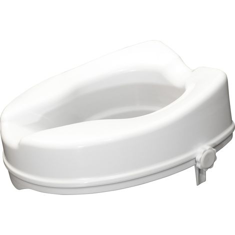 Siège de toilette Aidapt VR224DL - surélevé 10cm - Viscount de 4" - Convient à la majorité des cuvettes de toilettes (1/3)