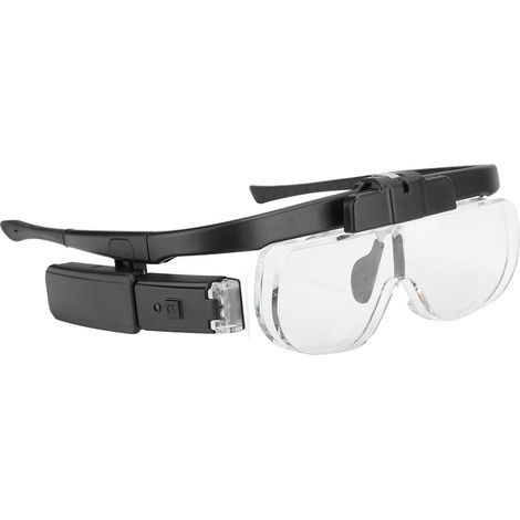 Loupe portable 4,5x, lunettes loupe LED réglables pour la lecture de livres et de journaux (1/5)