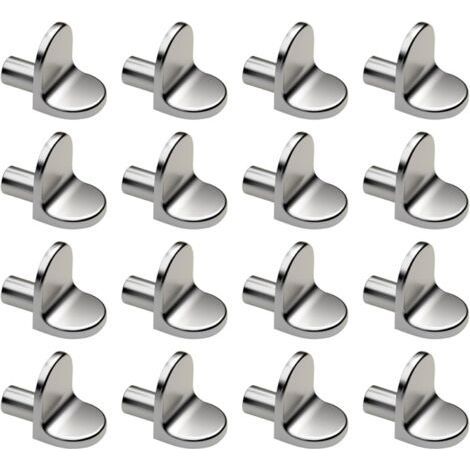 Packung mit 50 5-mm-Regalstützen, Wandregalhalterungen, L-förmige Metall-Regalstützen, für Möbel, Schränke und Regale (1/5)