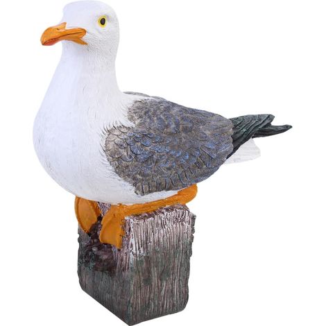Ornement de Style Méditerranéen en Résine Synthétique de Mouette Sculpture Réaliste et Minimaliste pour Décoration de Bureau ou Table (1/5)