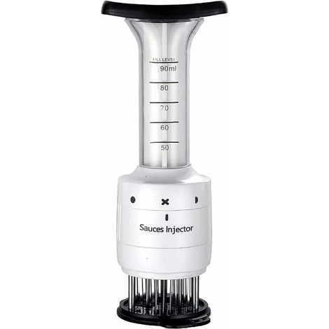 Ternizer de viande d'Adobido de viande Injecteur de sauce démontable Facile à utiliser Seringue de Marinade avec acier inoxydable Aiguilles pour Cuisine Restaurante Cuisine Barbecue (1/5)