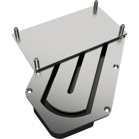 Itar – Mécanisme de rotation pour plan de travail – Fixation sous caisson – Acier et aluminium – Pour caisson 18mm d'épaisseur et 480 à 700mm de profondeur