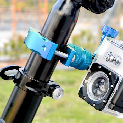 Support de caméra de vélo rotatif à 360° pour guidon, fixation pour caméra sport (1/5)