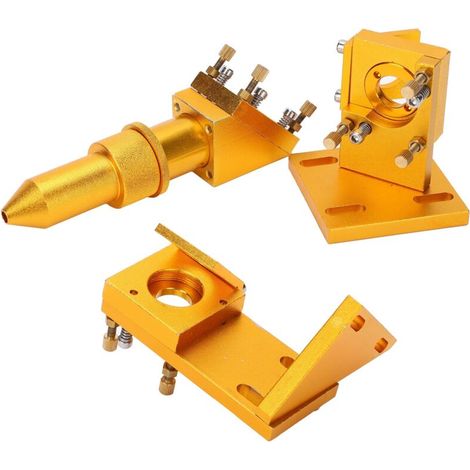 Monture de Lentille pour Machine de Gravure Laser, Ensemble de Tête Complet avec Support de Mise au Point, Accessoires Dorés 63.5mm